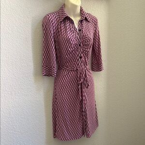 Pink Patterned Women's Dress